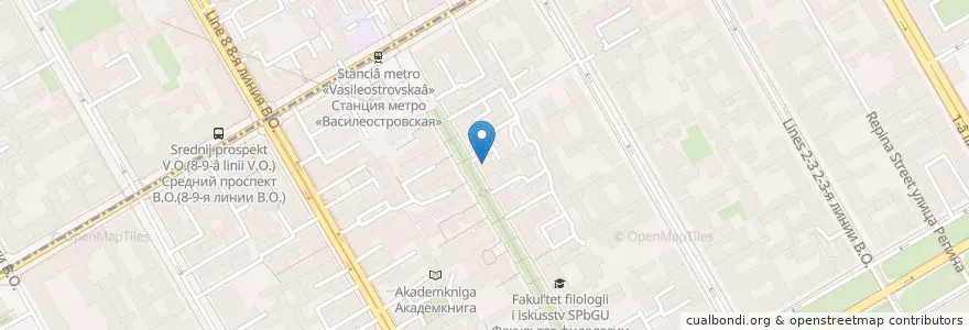 Mapa de ubicacion de Kriek en Russie, District Fédéral Du Nord-Ouest, Oblast De Léningrad, Saint-Pétersbourg, Василеостровский Район, Округ № 7.