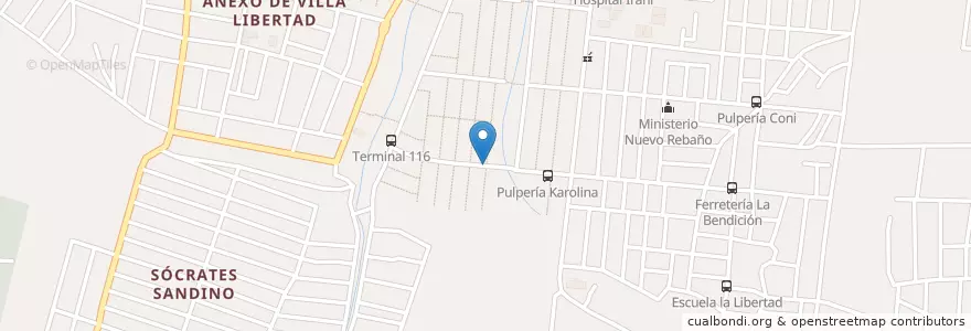 Mapa de ubicacion de Julvan en Nicaragua, Departamento De Managua, Managua (Municipio).