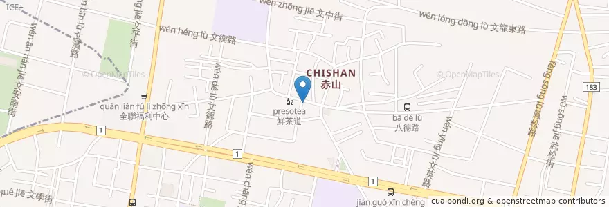 Mapa de ubicacion de 嘉義火雞肉飯 en Тайвань, Гаосюн, 鳳山區.