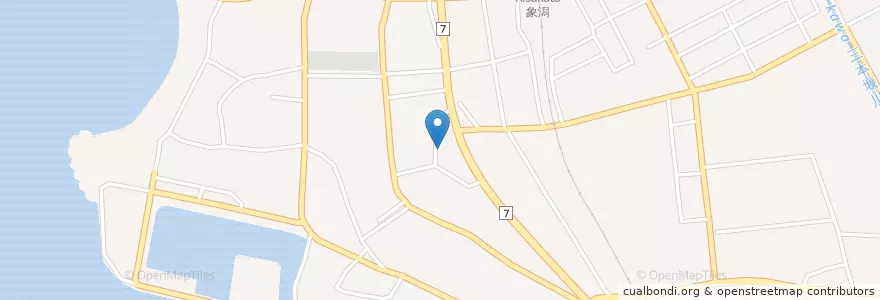 Mapa de ubicacion de 太平山白狐山神社 en Japan, 秋田県, にかほ市.