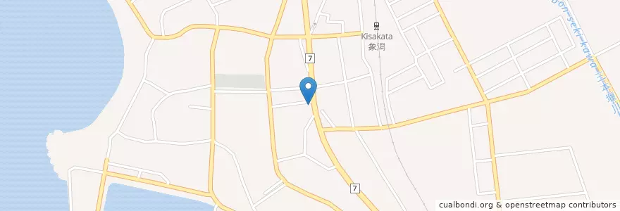 Mapa de ubicacion de 秋田銀行 象潟支店 en Japón, Prefectura De Akita, にかほ市.
