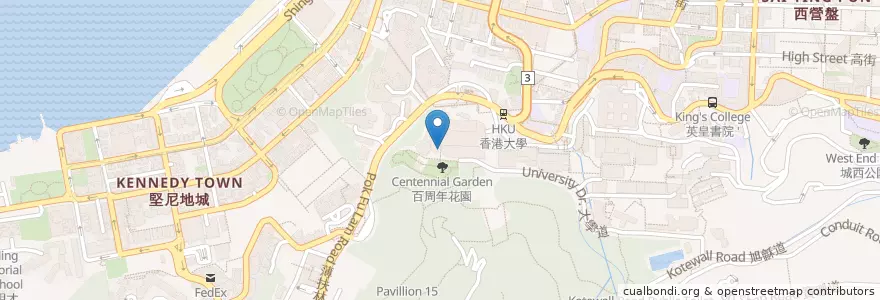 Mapa de ubicacion de 模擬法庭 Large Moot Court en چین, گوانگ‌دونگ, هنگ‌کنگ, جزیره هنگ کنگ, 新界 New Territories, 中西區 Central And Western District.