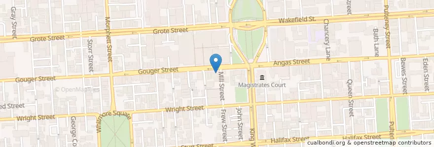 Mapa de ubicacion de St Louis house of Fine Ice Cream & Dessert en Australië, Zuid-Australië, Adelaide, Adelaide City Council.