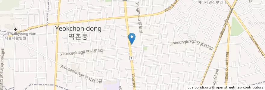Mapa de ubicacion de sul long tang en كوريا الجنوبية, سول, 은평구, 역촌동.