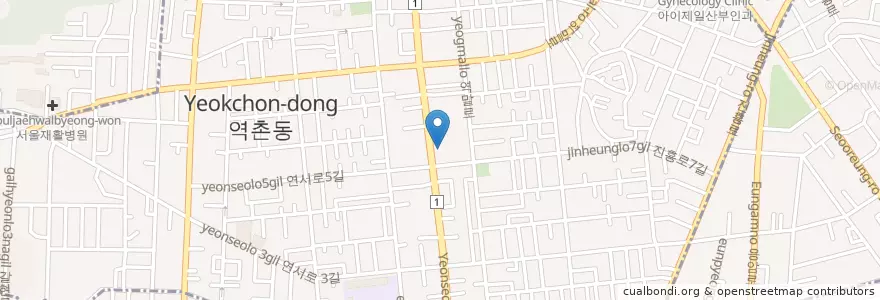 Mapa de ubicacion de hae jang kook en كوريا الجنوبية, سول, 은평구, 역촌동.