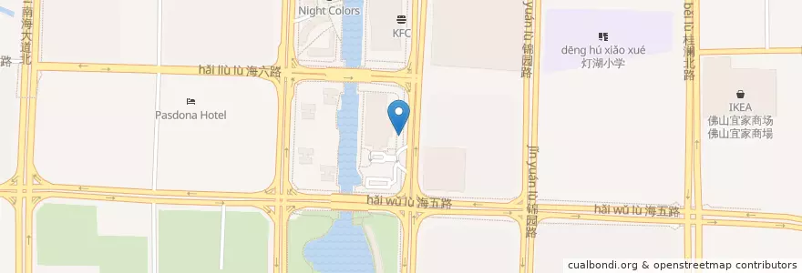 Mapa de ubicacion de 公共自行车 en 中国, 广东省, 佛山市, 南海区.
