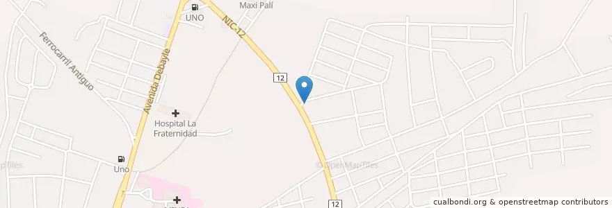 Mapa de ubicacion de La Plancha en Nicaragua, León, León (Municipio).