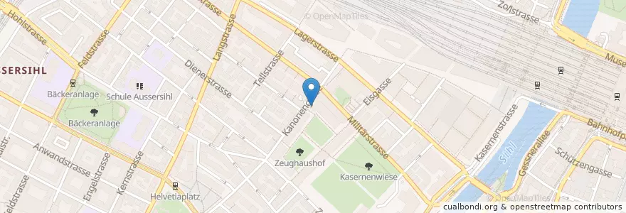 Mapa de ubicacion de zsge Recycling-Werkstatt en Svizzera, Zurigo, Distretto Di Zurigo, Zurigo.