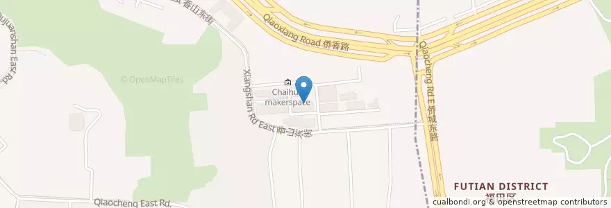Mapa de ubicacion de 央宗米线 en 中国, 広東省, 深セン市, 南山区, 沙河街道.