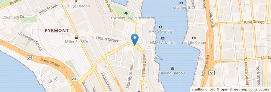 Mapa de ubicacion de The Little Snail en Australië, Nieuw-Zuid-Wales, Council Of The City Of Sydney, Sydney.