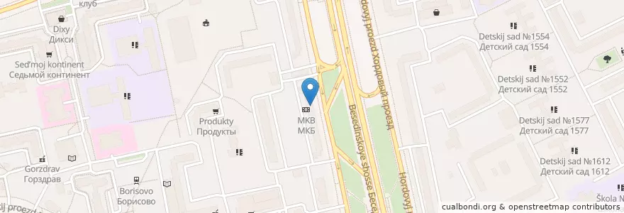 Mapa de ubicacion de ЗооМедик en Russie, District Fédéral Central, Moscou, Южный Административный Округ, Район Братеево.