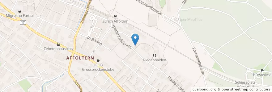 Mapa de ubicacion de Kindergarten Riedenhalden I + II en Svizzera, Zurigo, Distretto Di Zurigo, Zurigo.