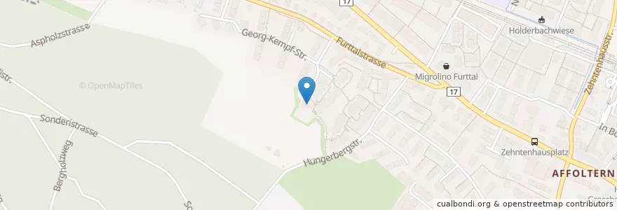 Mapa de ubicacion de Kindergarten Furttal en Svizzera, Zurigo, Distretto Di Zurigo, Zurigo.