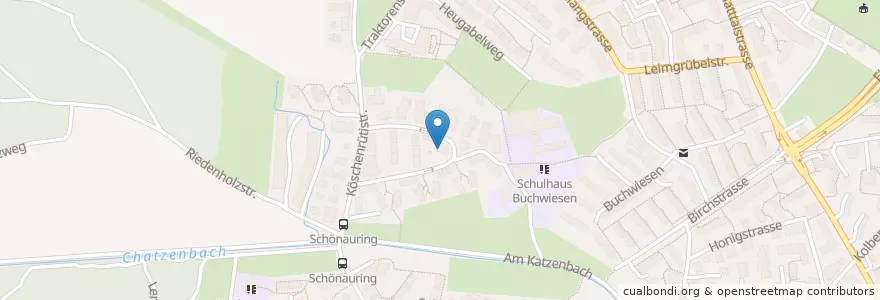 Mapa de ubicacion de Kindergarten Schönauring I + II en Schweiz/Suisse/Svizzera/Svizra, Zürich, Bezirk Zürich, Zürich.