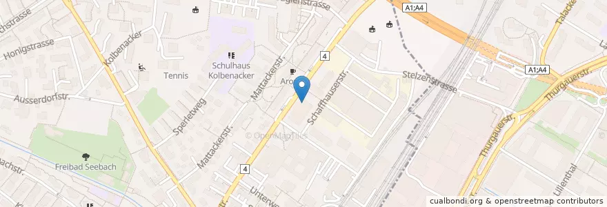 Mapa de ubicacion de Kindergarten Ettenfeld en Switzerland, Zürich, Bezirk Zürich, Zürich.