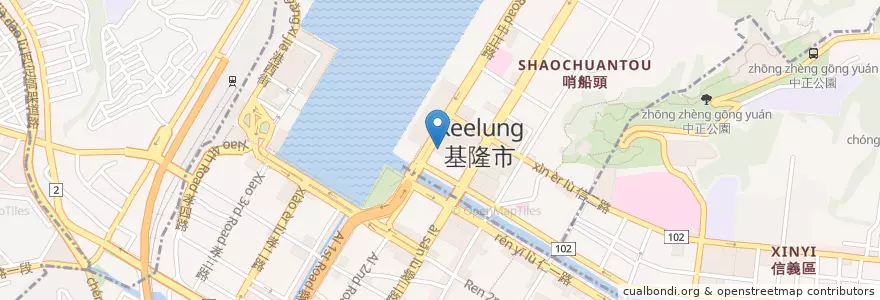 Mapa de ubicacion de 基隆市文化局圖書館 en Tayvan, 臺灣省, 基隆市, 仁愛區, 中正區.