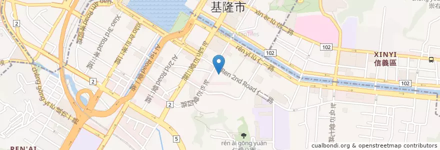 Mapa de ubicacion de 全家福元宵 en Taiwan, Provincia Di Taiwan, 基隆市, Distretto Di Ren'ai.