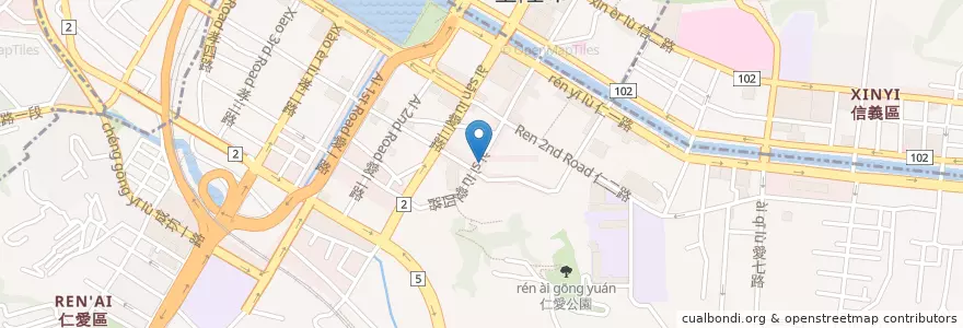 Mapa de ubicacion de 三兄弟豆花總店 en 臺灣, 臺灣省, 基隆市, 仁愛區.