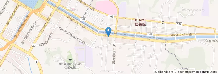 Mapa de ubicacion de 臺灣新光商業銀行 en Taiwán, Provincia De Taiwán, 基隆市, 仁愛區.