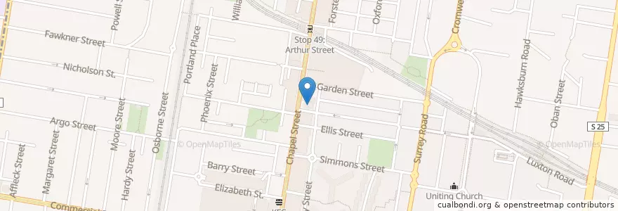 Mapa de ubicacion de Bridie O'Reilly's en Australie, Victoria, City Of Stonnington.