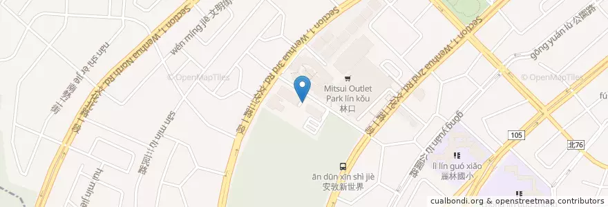 Mapa de ubicacion de 新北市林口行政園區 en 台湾, 新北市, 林口区.