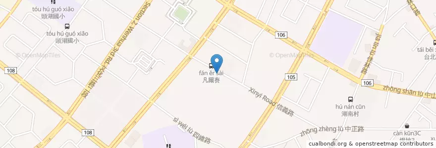 Mapa de ubicacion de 民視數位媒體總部 en 타이완, 신베이 시, 린커우 구.