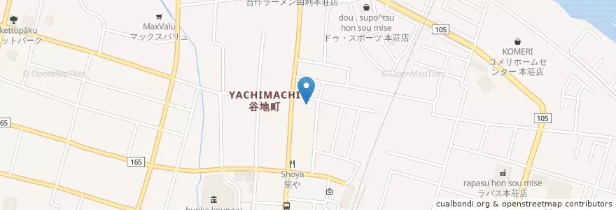 Mapa de ubicacion de 常然寺 en Japão, 秋田県, 由利本荘市.