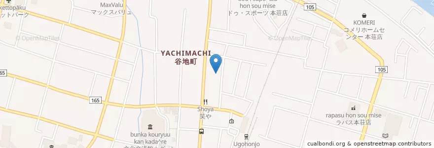 Mapa de ubicacion de 蓮化寺 en Giappone, Prefettura Di Akita, 由利本荘市.