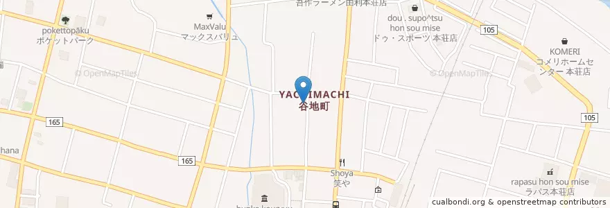 Mapa de ubicacion de こぱん en 일본, 아키타현, 由利本荘市.