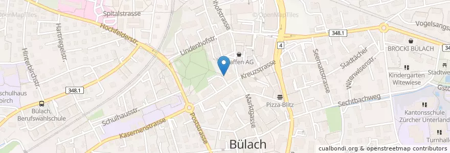 Mapa de ubicacion de Praxis für klassische Homöopathie - Adrian Schneider en スイス, チューリッヒ, Bezirk Bülach, Bülach.