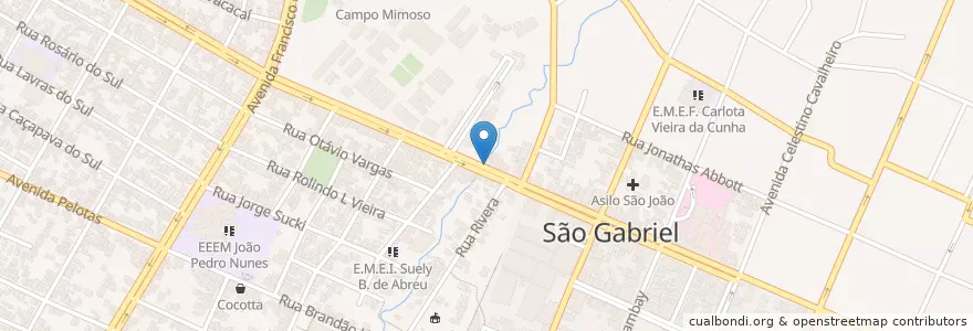Mapa de ubicacion de Telemoto Buskar en Brazil, Jižní Region, Rio Grande Do Sul, Região Geográfica Intermediária De Santa Maria, Região Geográfica Imediata De São Gabriel - Caçapava Do Sul, São Gabriel.