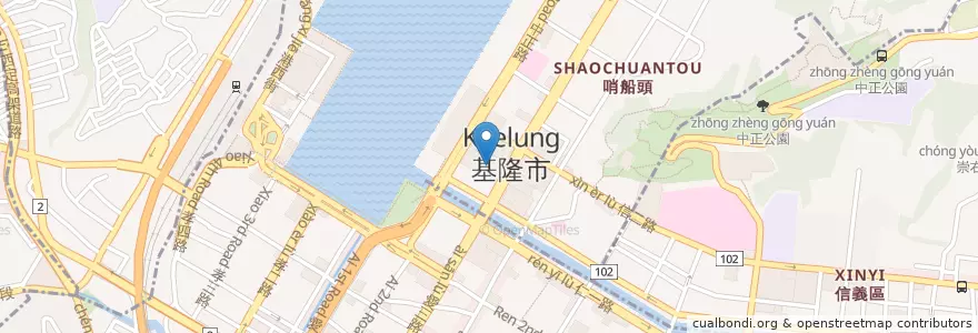 Mapa de ubicacion de 基隆文化中心演藝廳 en تايوان, مقاطعة تايوان, كي لنغ, 仁愛區.