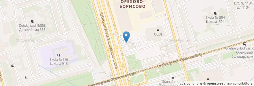 Mapa de ubicacion de ТНК en Rusia, Distrito Federal Central, Москва, Южный Административный Округ, Район Орехово-Борисово Северное.