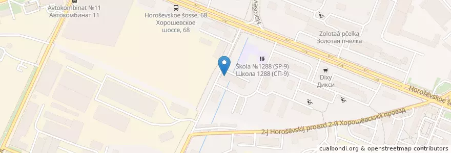 Mapa de ubicacion de Гомо-89 en 러시아, Центральный Федеральный Округ, Москва, Северный Административный Округ, Хорошёвский Район.