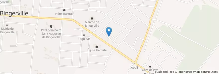 Mapa de ubicacion de Eglise CMA en Costa Do Marfim, Abidjan, Bingerville.