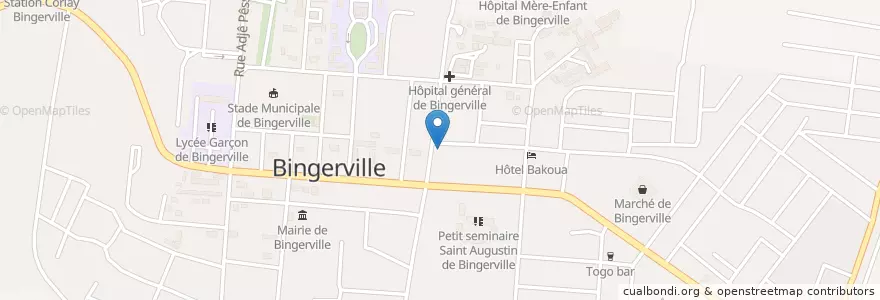 Mapa de ubicacion de Ecole Saint Augustin de Bingerville en Ivoorkust, Abidjan, Bingerville.