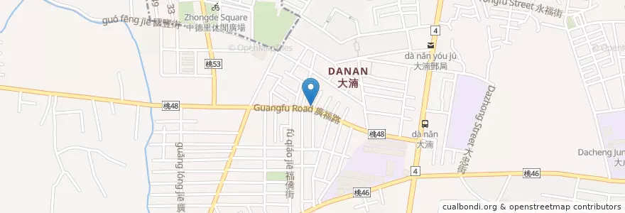 Mapa de ubicacion de 婷亭自助冰城 en Taiwan, 桃園市, 八德區.