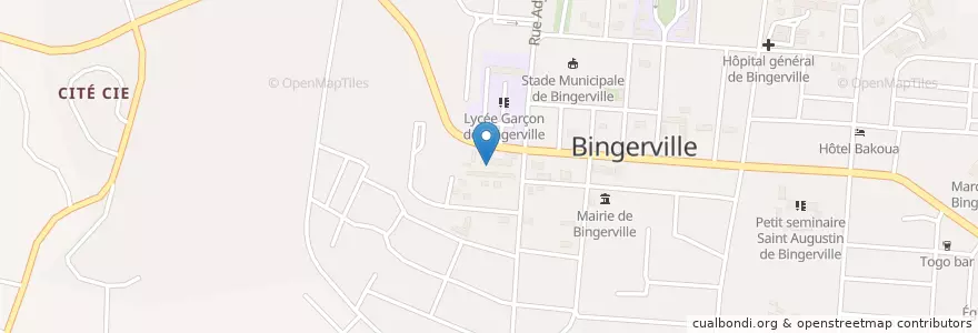 Mapa de ubicacion de Lycée de garçons de Bingerville en Costa Do Marfim, Abidjan, Bingerville.
