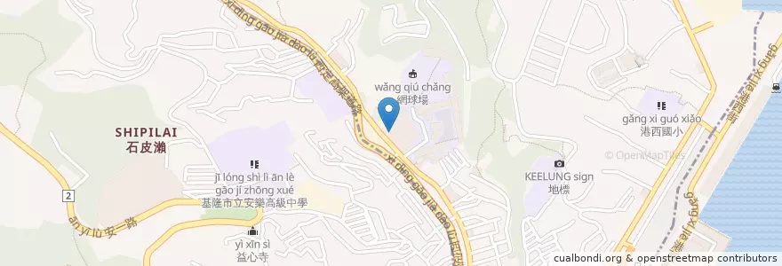 Mapa de ubicacion de 學校教堂 en Taiwan, Taiwan Province, Keelung, Zhongshan.