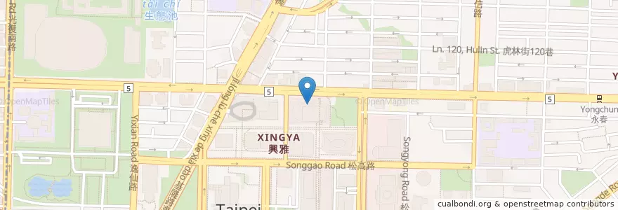 Mapa de ubicacion de 莫爾頓牛排館 en تایوان, 新北市, تایپه, 信義區.