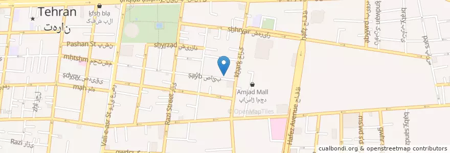 Mapa de ubicacion de آسه‌خوری نون en Irão, Teerã, شهرستان تهران, Teerã, بخش مرکزی شهرستان تهران.