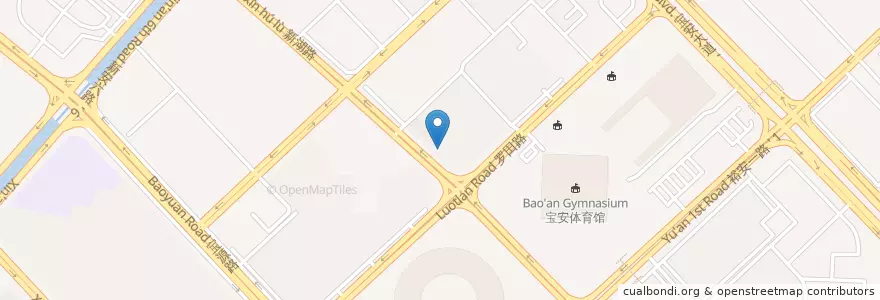 Mapa de ubicacion de 必胜客 en Çin, Guangdong, Shenzhen, 宝安区.