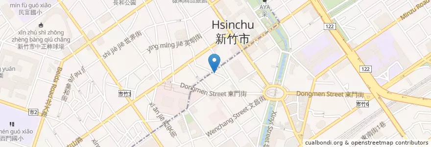 Mapa de ubicacion de 鳥烏小作 en 臺灣, 臺灣省, 新竹市.