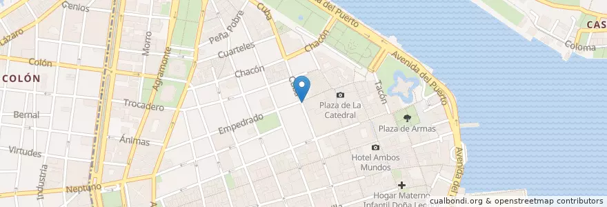 Mapa de ubicacion de Esquina de cuba en کوبا, La Habana, La Habana Vieja.