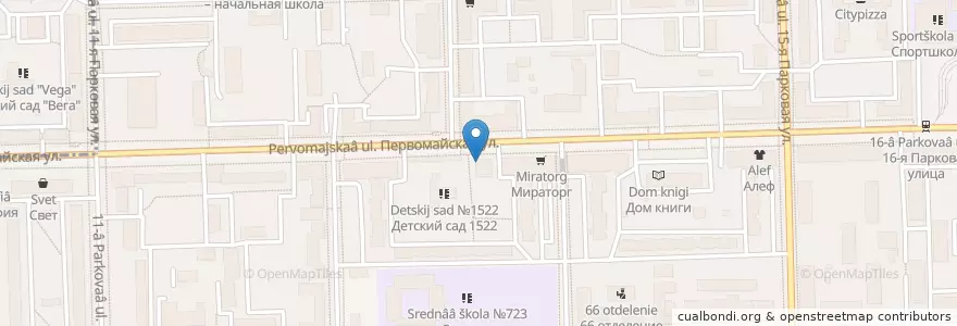 Mapa de ubicacion de Сбербанк en ロシア, 中央連邦管区, モスクワ, Восточный Административный Округ, Район Восточное Измайлово.
