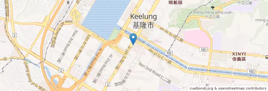 Mapa de ubicacion de 愛三路郵局 en تايوان, مقاطعة تايوان, كي لنغ, 仁愛區.
