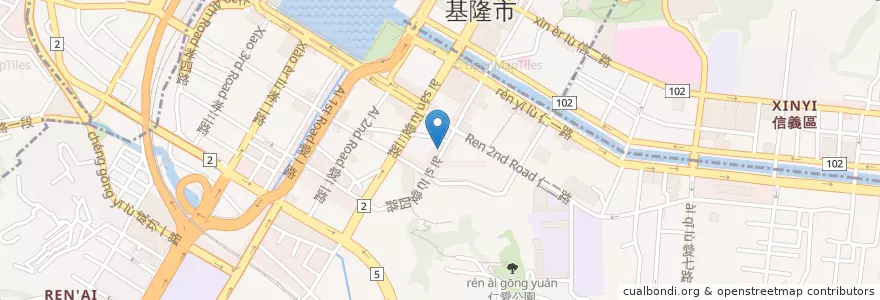 Mapa de ubicacion de 紀家豬腳原汁專家 en تایوان, 臺灣省, 基隆市, 仁愛區.