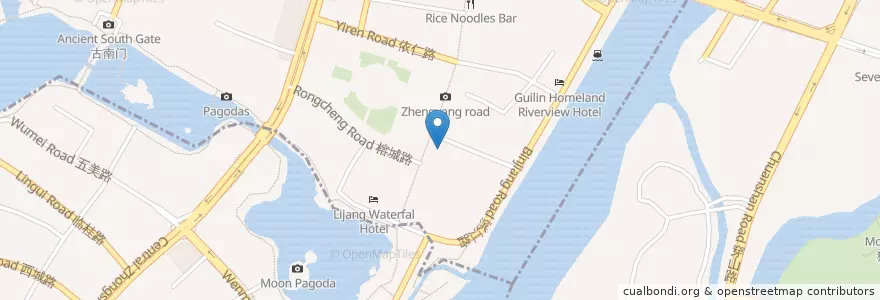 Mapa de ubicacion de 和记家常菜馆 en Cina, Guangxi, 桂林市.