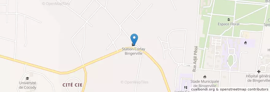 Mapa de ubicacion de station en コートジボワール, アビジャン, Bingerville.