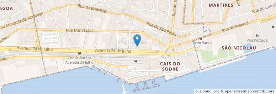 Mapa de ubicacion de manteigaria en 포르투갈, Área Metropolitana De Lisboa, Lisboa, Grande Lisboa, Misericórdia.